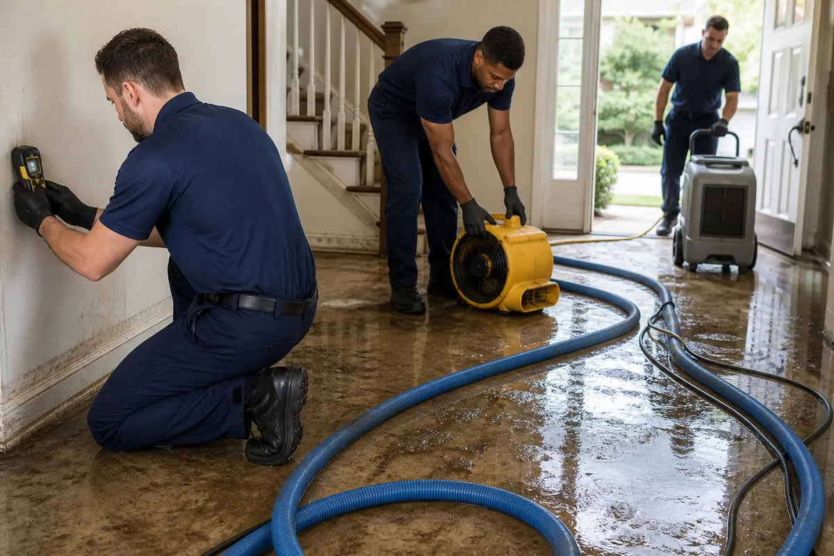 Floodline Restoration Co. crew at work in Far Rockaway, NY